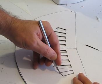 Cut out visor slots