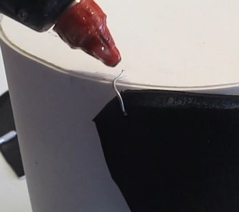 Glue the wire