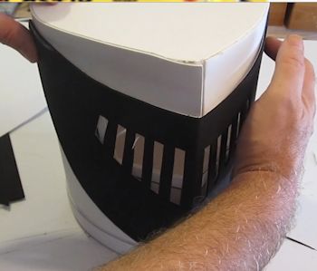 Place visor onto helmet