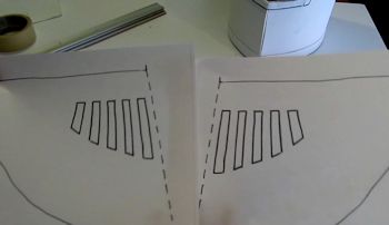 Cut out visor template pieces
