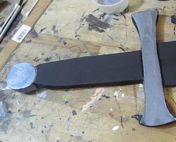 Paint the pommel and guard