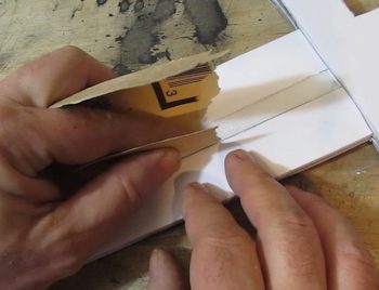 Shape the fuller with sandpaper