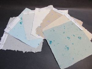 various papers made from cotton