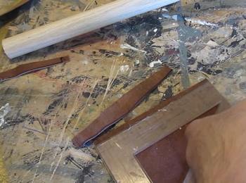 Cut a piece of leather