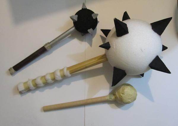 The three maces we made