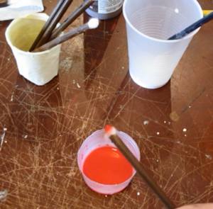 red paint