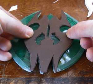 Glue onto shield