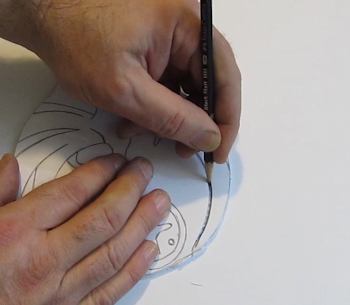 Open up the lines with a pencil