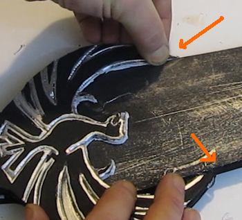 Glue wings to side