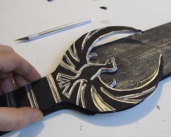 Glue the handle on