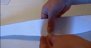 Tape the blade halves together