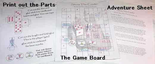 Storm The Castle Paper Game adventure