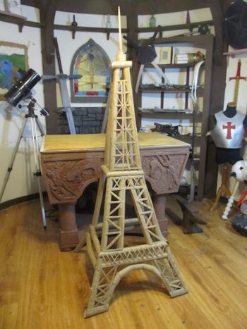 A cardboard tube eiffel tower