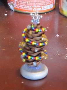 Tiny pine cone tree