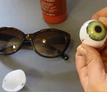 Cut eyeball in half