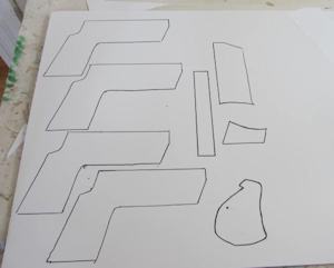 Trace out the pieces, there are eight