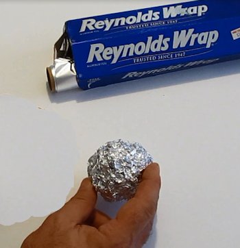 Aluminum foil ball