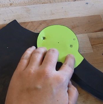 Use the template to mark the holes