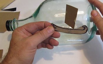 A mockup of the ship