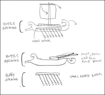 Illustration of the ship raising