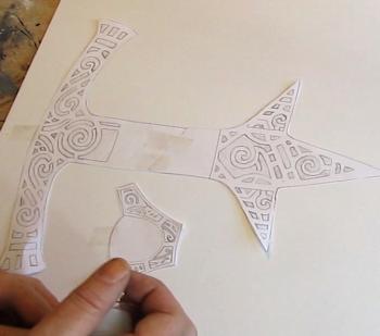Place  template  on foamboard