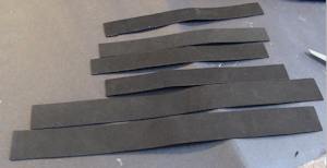 Cut foam strips