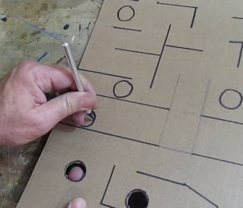 Cut out the holes