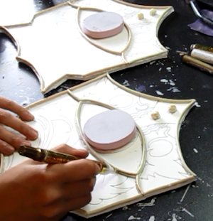 Gold leaf the trim
