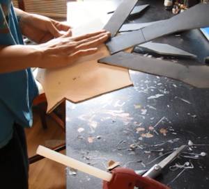 Glue the smaller blades