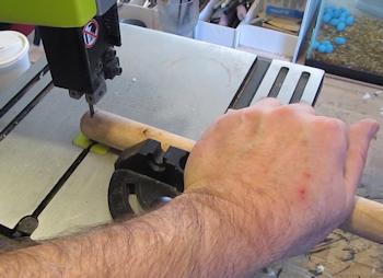 Drill the dowel