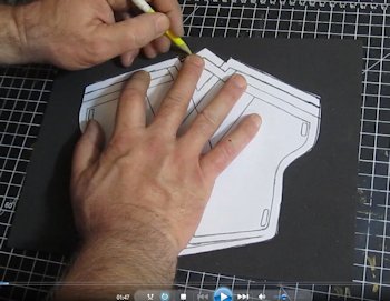 Trace the template onto foam