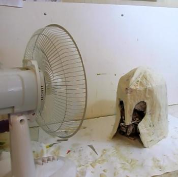 Use a fan to speed the drying