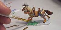 miniature painted warhorse