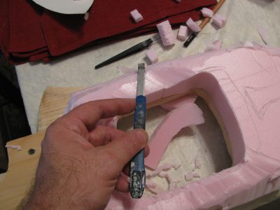 Carving the face