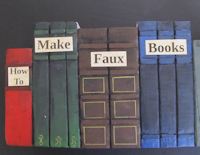 faux bookshelf books 