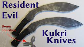 the Resident Evil Zombie Killing Kukri blades 