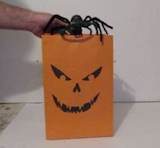 Popping trick or treat bag