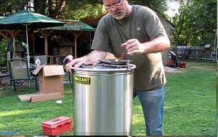 extracting honey