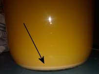 Sediment in a mead jug