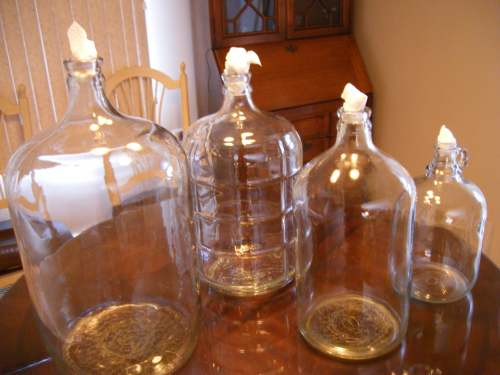 Four Glass Carboys