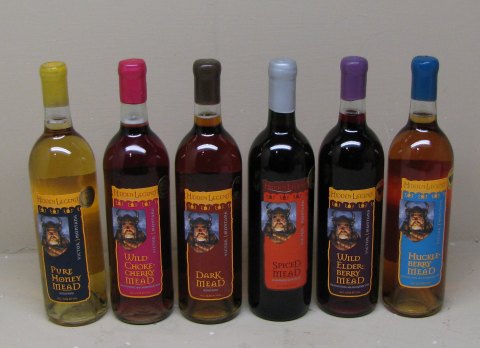 Six meads from Hidden Legend Winery