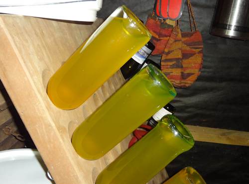 Mead in a wine rack