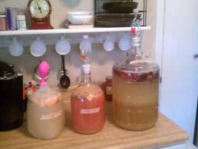 Three batches of mead