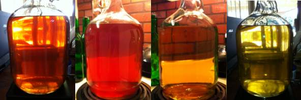 Four jugs of mead nicely cleared