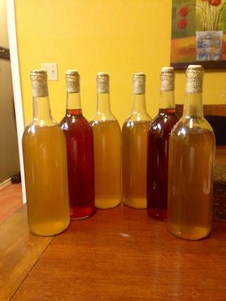 Six bottles of mead