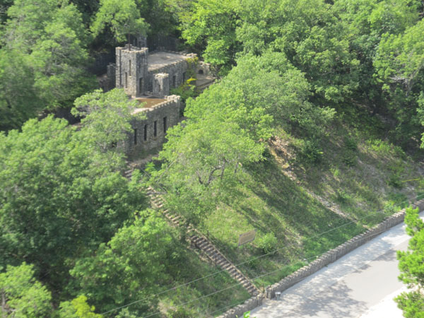 Collins Castle close up overhead view