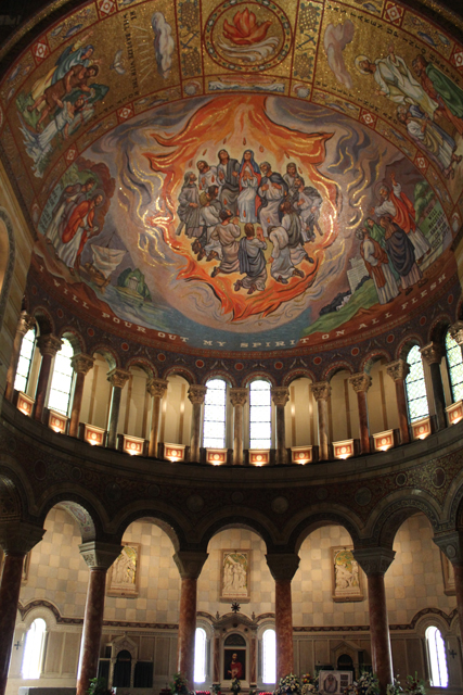 Mosaic work on the basilica ceiling