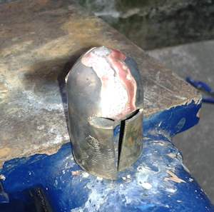 the helmet is brazed