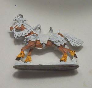 Painting the horses legs