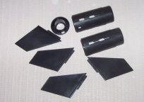 Plastic parts for rocket